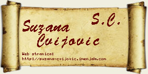 Suzana Cvijović vizit kartica